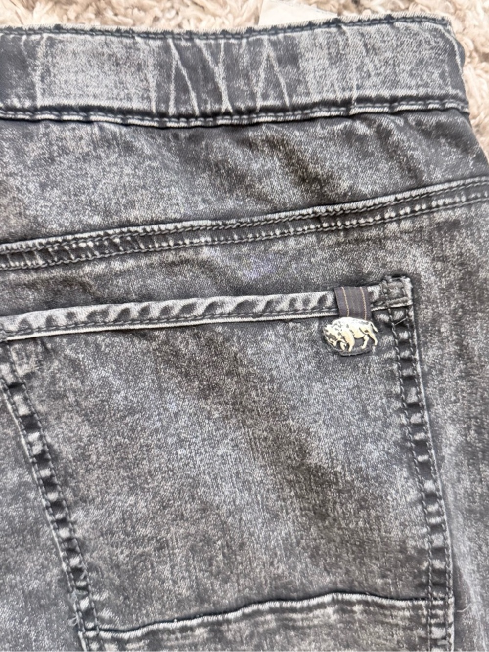 Buffalo David Bitton Acid Wash Premium Fit Drop Crotch Joggers Sz 38 Length 30